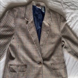 COPY - Vintage Alia wool checkered blazer